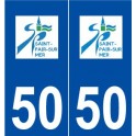 50 Saint-Pair-sur-Mer logo autocollant plaque stickers ville