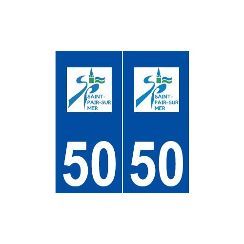 50 Saint-Pair-sur-Mer logo autocollant plaque stickers ville