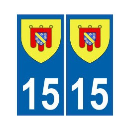 15 Cantal autocollant plaque blason armoiries stickers département