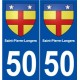 50 Saint-Pierre-Langers blason autocollant plaque stickers ville