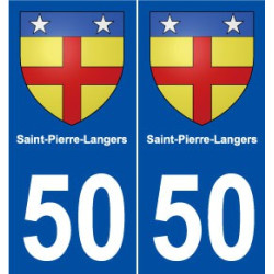 50 Saint-Pierre-Langers blason autocollant plaque stickers ville