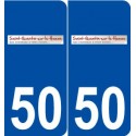 50 Saint-Quentin-sur-le-Homme logo autocollant plaque stickers ville