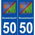 50 Saussemesnil blason autocollant plaque stickers ville