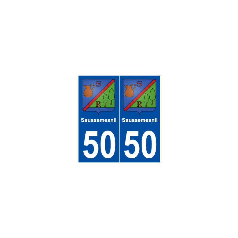 50 Saussemesnil blason autocollant plaque stickers ville