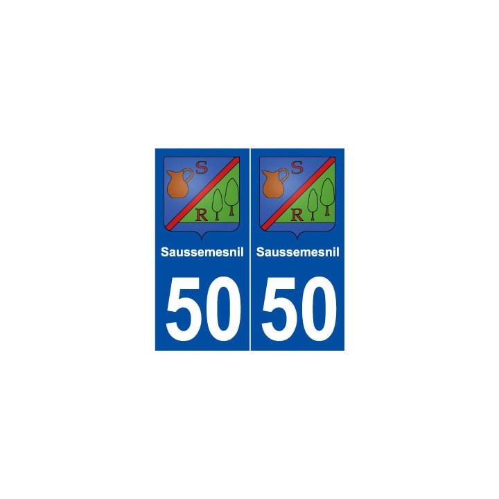 50 Saussemesnil blason autocollant plaque stickers ville