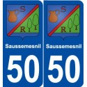 50 Saussemesnil blason autocollant plaque stickers ville