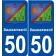 50 Saussemesnil blason autocollant plaque stickers ville