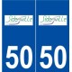 50 Sideville logo autocollant plaque stickers ville