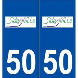50 Sideville logo autocollant plaque stickers ville