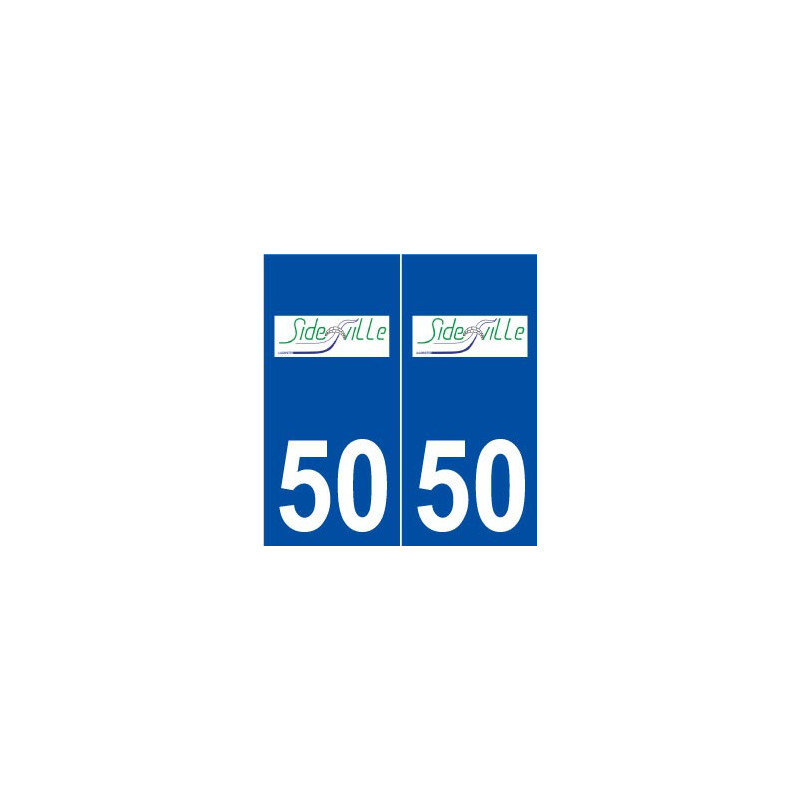 50 Sideville logo autocollant plaque stickers ville