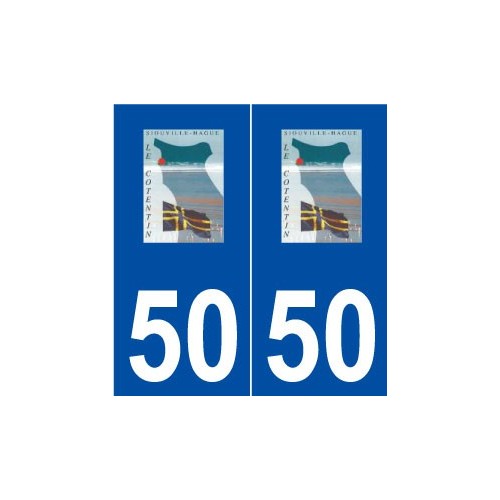 50 Siouville-Hague logo autocollant plaque stickers ville