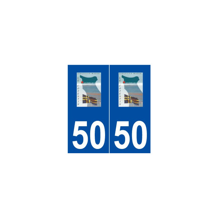 50 Siouville-Hague logo autocollant plaque stickers ville