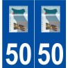 50 Siouville-Hague logo autocollant plaque stickers ville