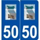 50 Siouville-Hague logo autocollant plaque stickers ville