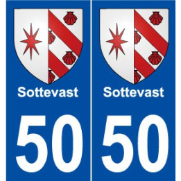 50 Sottevast blason autocollant plaque stickers ville