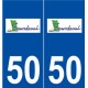 50 Sourdeval logo autocollant plaque stickers ville