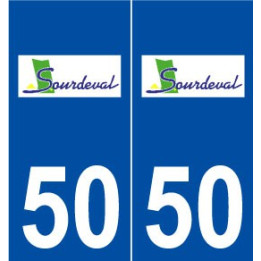 50 Sourdeval logo autocollant plaque stickers ville