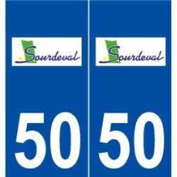 50 Sourdeval logo autocollant plaque stickers ville