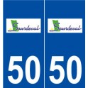 50 Sourdeval logo autocollant plaque stickers ville