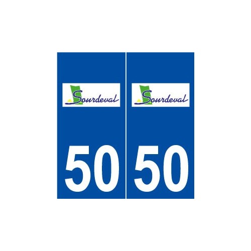 50 Sourdeval logo autocollant plaque stickers ville