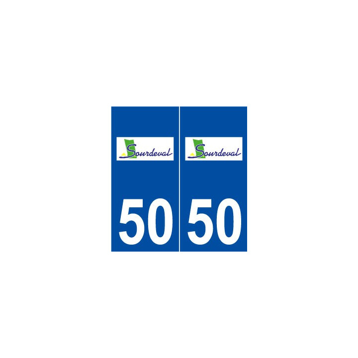 50 Sourdeval logo autocollant plaque stickers ville