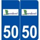 50 Sourdeval logo autocollant plaque stickers ville