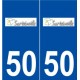50 Surtainville logo autocollant plaque stickers ville