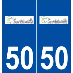 50 Surtainville logo autocollant plaque stickers ville