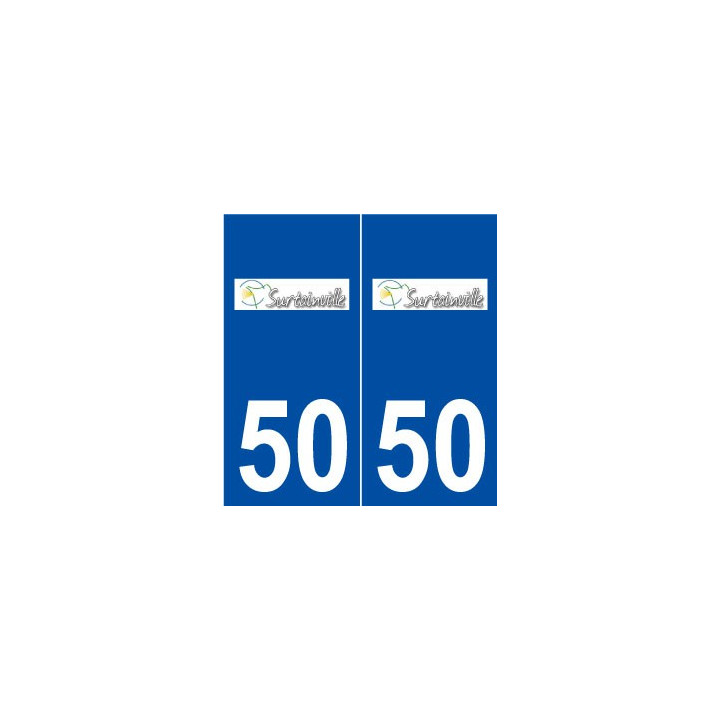 50 Surtainville logo autocollant plaque stickers ville