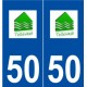 50 Tollevast logo autocollant plaque stickers ville
