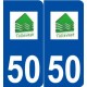 50 Tollevast logo autocollant plaque stickers ville
