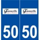 50 Tonneville logo autocollant plaque stickers ville