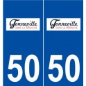 50 Tonneville logo autocollant plaque stickers ville