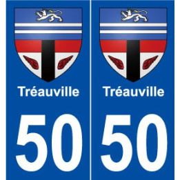 50 Tréauville blason autocollant plaque stickers ville