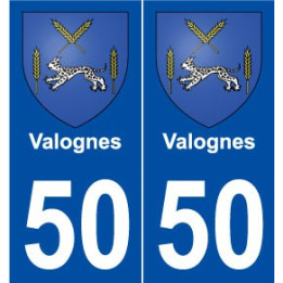50 Valognes blason autocollant plaque stickers ville