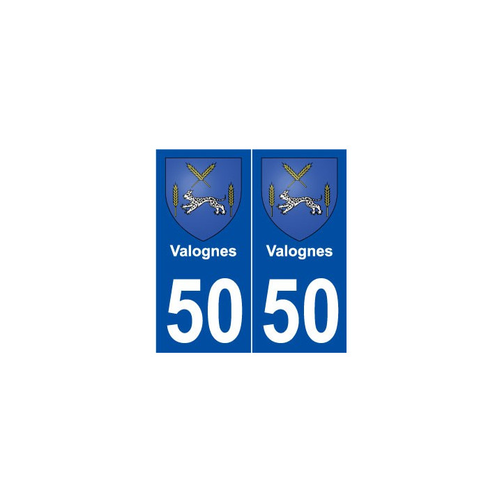 50 Valognes blason autocollant plaque stickers ville