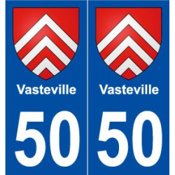 50 Vasteville blason autocollant plaque stickers ville