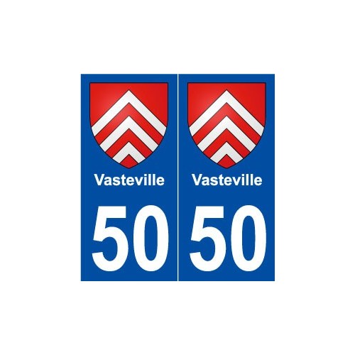 50 Vasteville blason autocollant plaque stickers ville