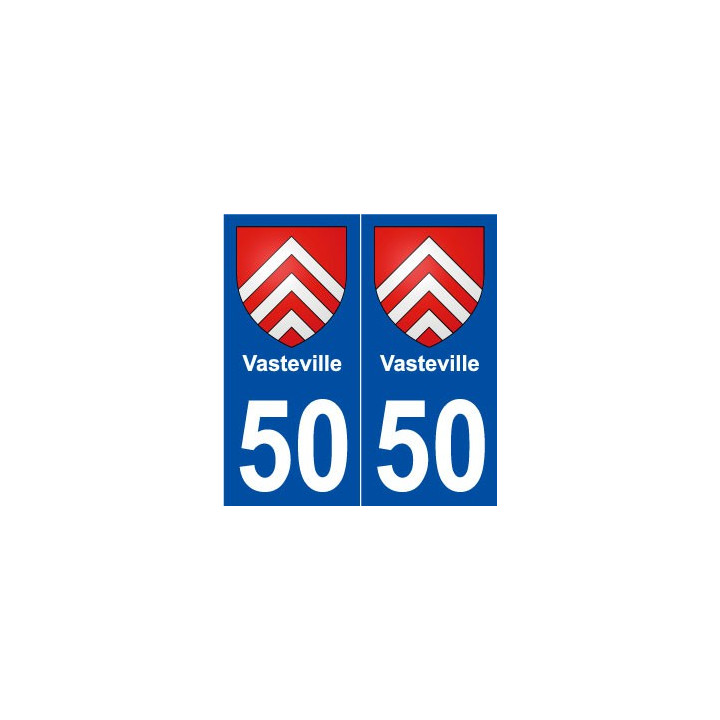 50 Vasteville blason autocollant plaque stickers ville