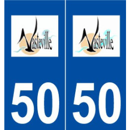 50 Vasteville logo autocollant plaque stickers ville