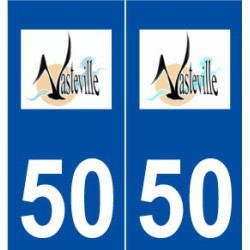 50 Vasteville logo autocollant plaque stickers ville