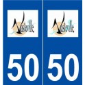 50 Vasteville logo autocollant plaque stickers ville