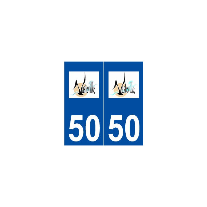 50 Vasteville logo autocollant plaque stickers ville