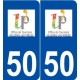 50 Villedieu-les-Poêles logo autocollant plaque stickers ville