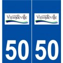 50 Virandeville logo autocollant plaque stickers ville