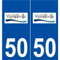 50 Virandeville logo autocollant plaque stickers ville