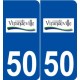 50 Virandeville logo autocollant plaque stickers ville