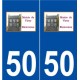 50 Virey logo autocollant plaque stickers ville