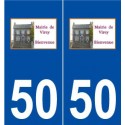 50 Virey logo autocollant plaque stickers ville