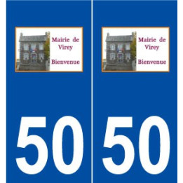 50 Virey logo autocollant plaque stickers ville